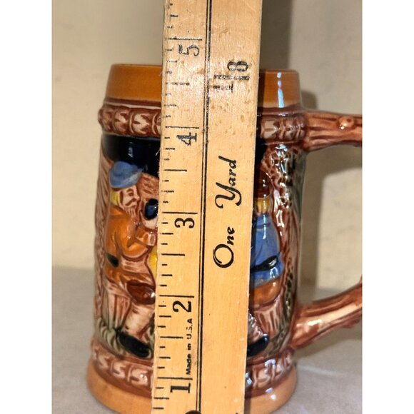 Vintage German Beer Stein With Hand-Painted Tavern Scene - Picture 2 of 3